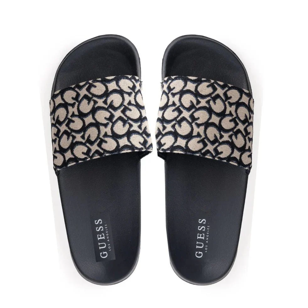 GUESS Allow Monogram Logo Pool Slides Women - OFFWHT SLW14 - Image 2
