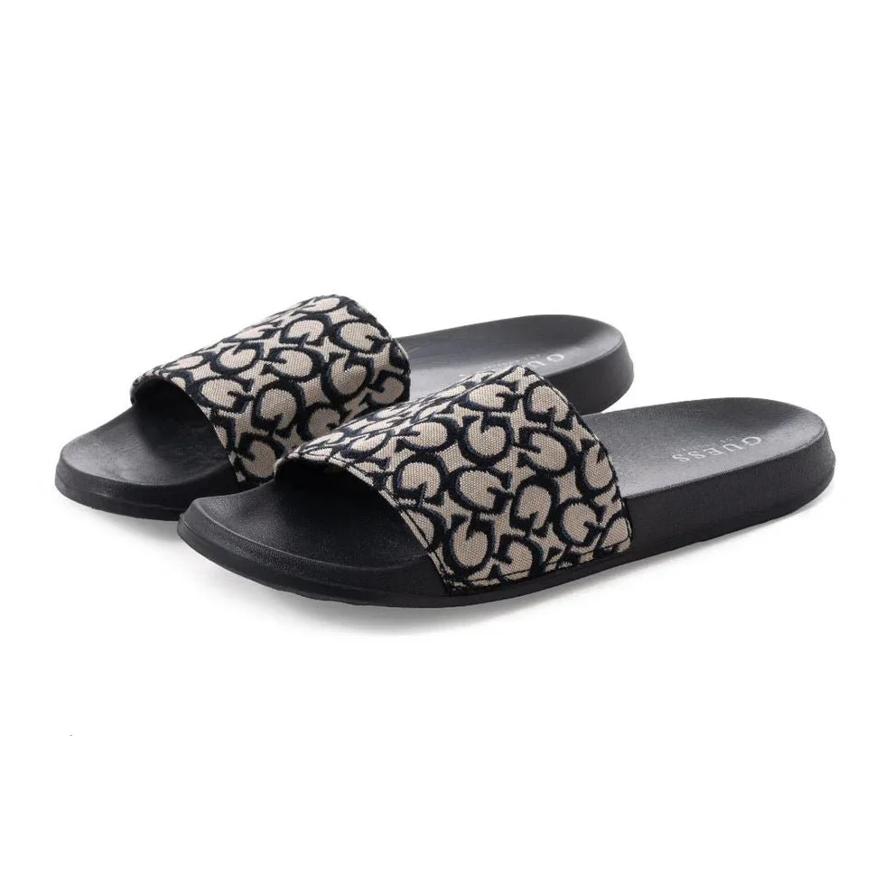 GUESS Allow Monogram Logo Pool Slides Women - OFFWHT SLW14 - Image 3
