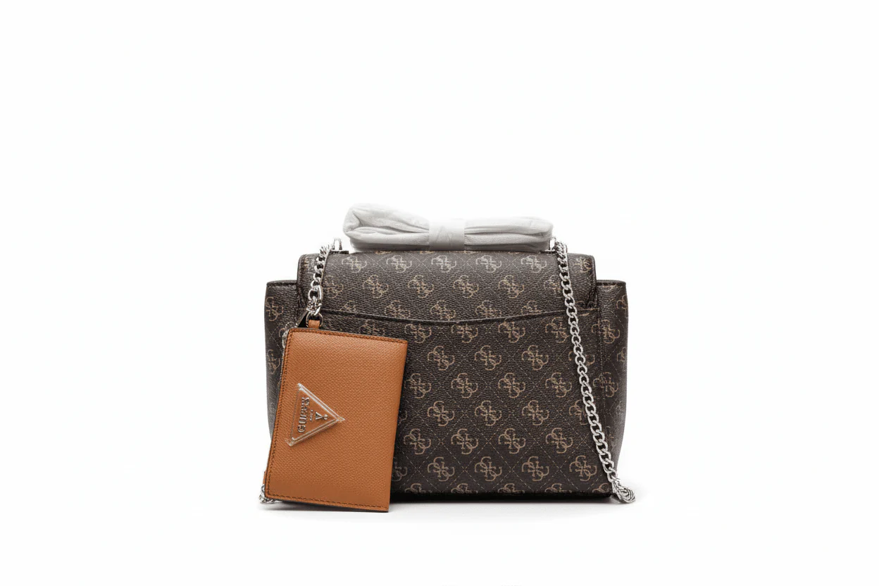 GUESS D CoaLog Women's Bag Eco Grey Handbag GB480 - Image 3