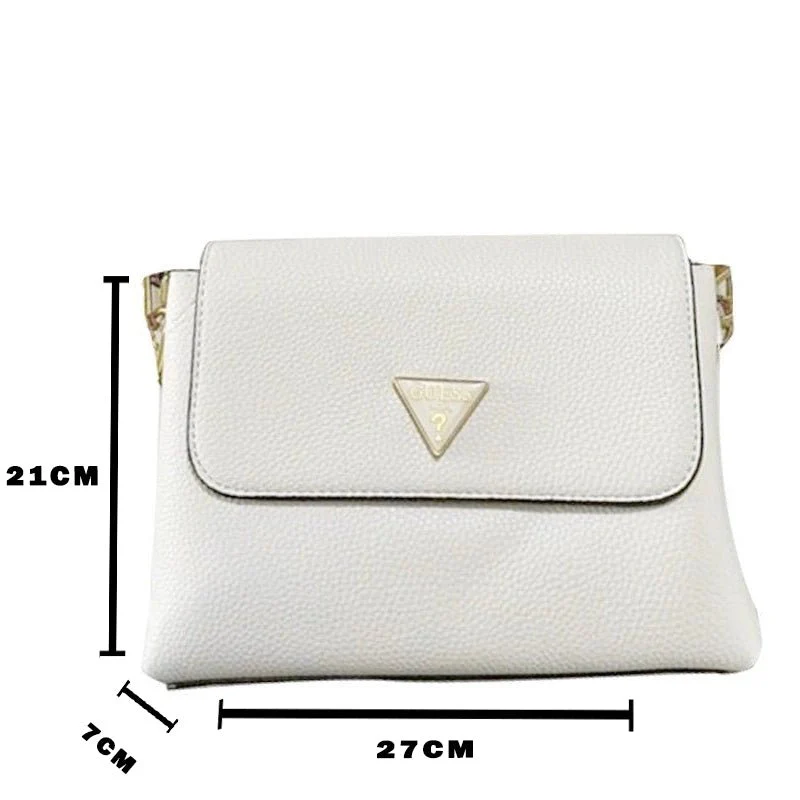 GUESS DANNA SADDLE HANDBAG WHITE- GB42 - Image 4