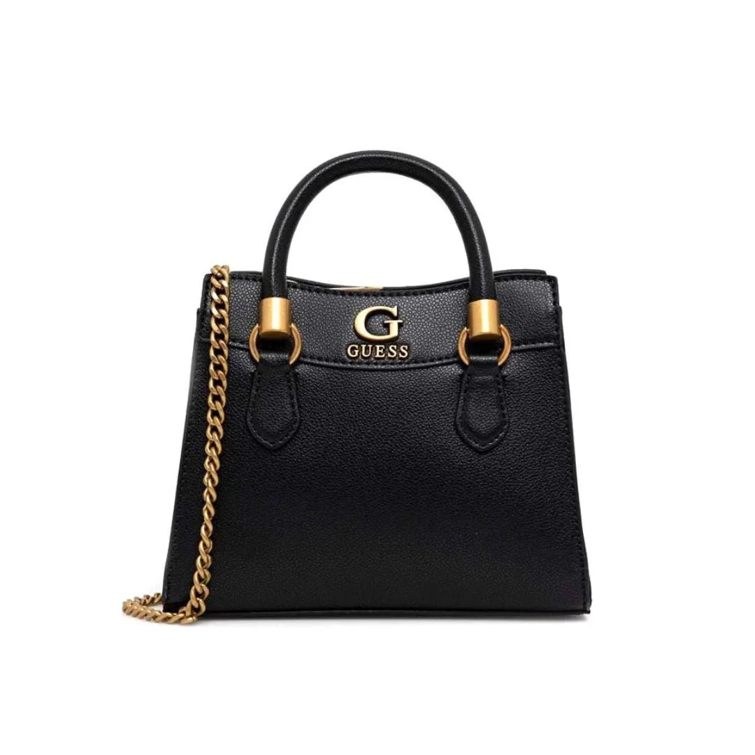 GUESS Coal Printed Nell Logo Satchel Bag