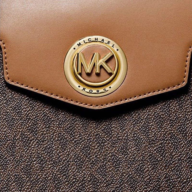 MICHAEL KORS Carmen large logo and leather  BROWN- MK1 - Image 4