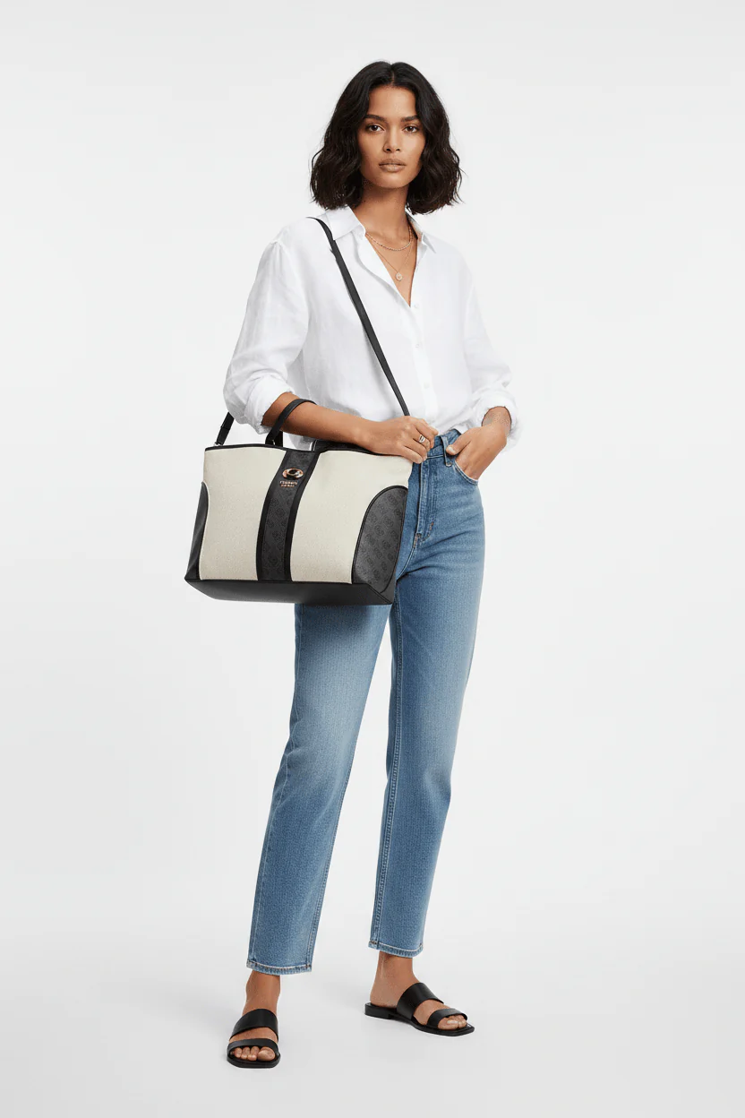 Guess Kerima Tote Natural/Milk Logo, Natural / Milk Logo Bag GB353 - Image 2