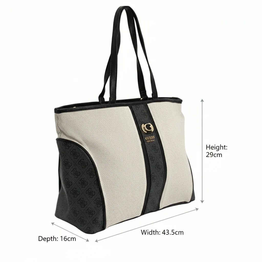 Guess Kerima Tote Natural/Milk Logo, Natural / Milk Logo Bag GB353 - Image 3