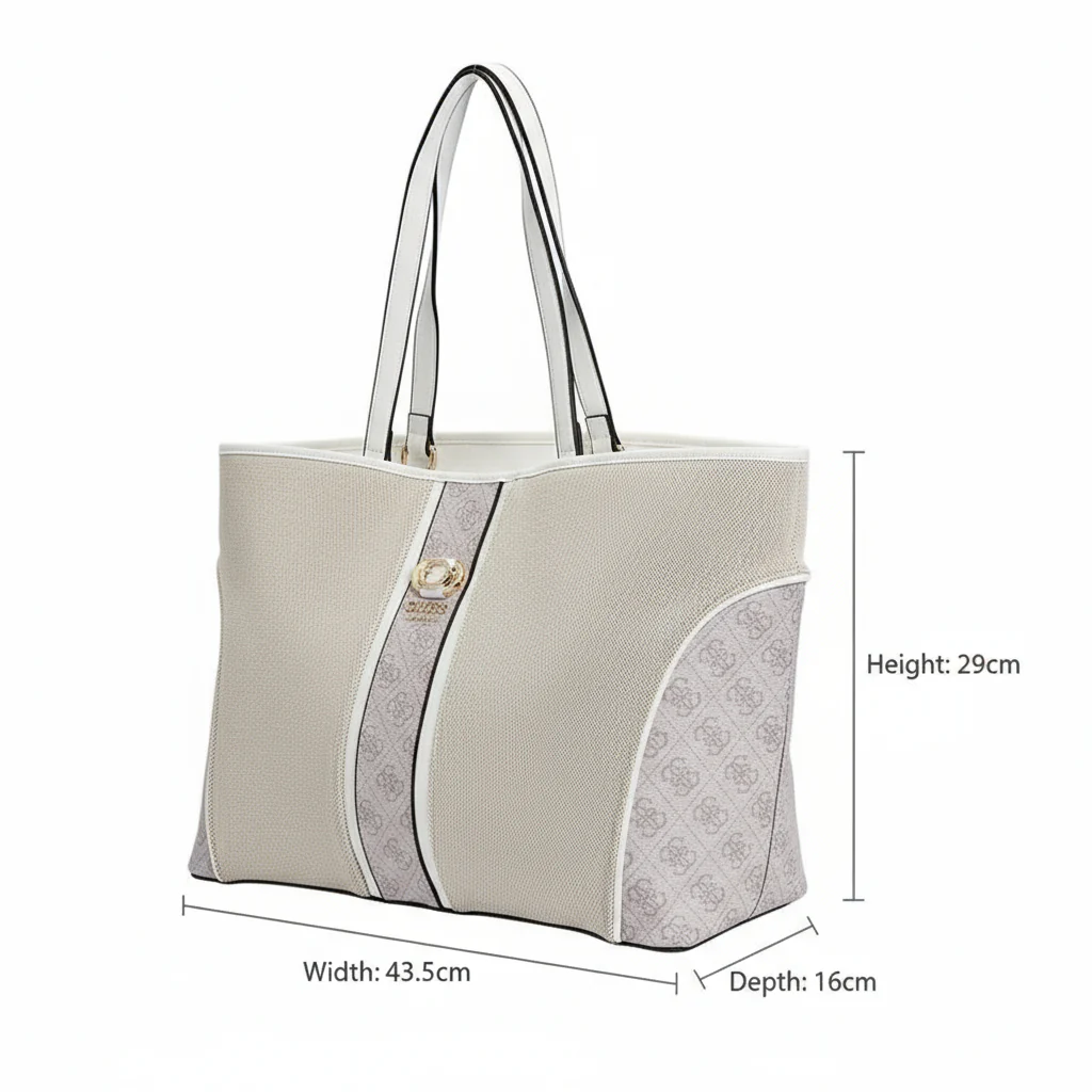 Guess Kerima Tote Natural/Milk Logo, Natural / Milk Logo Bag GB354 - Image 3