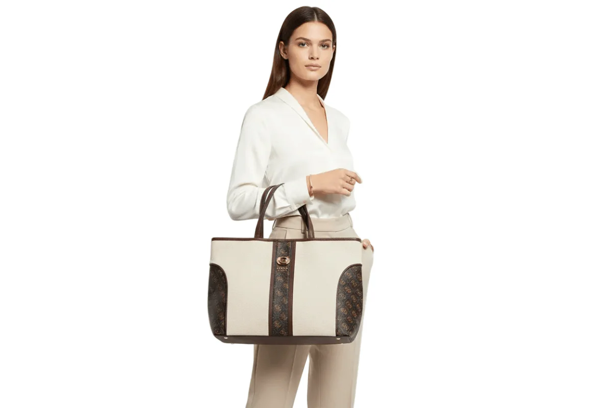 Guess Kerima Tote Natural/Milk Logo, Natural / Milk Logo Bag GB358 - Image 2