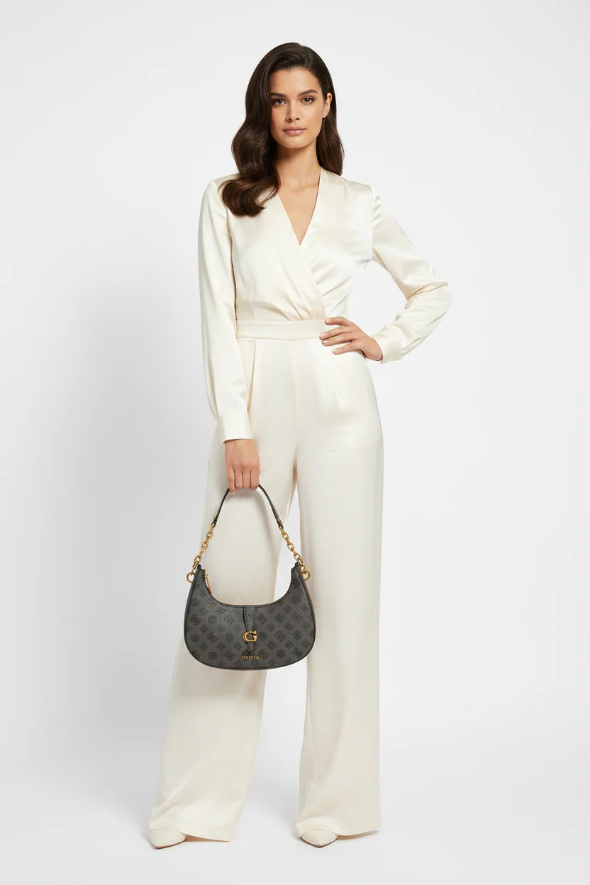 GUESS Kuba 4G Peony Logo Hobo Shoulder Bag - Image 2