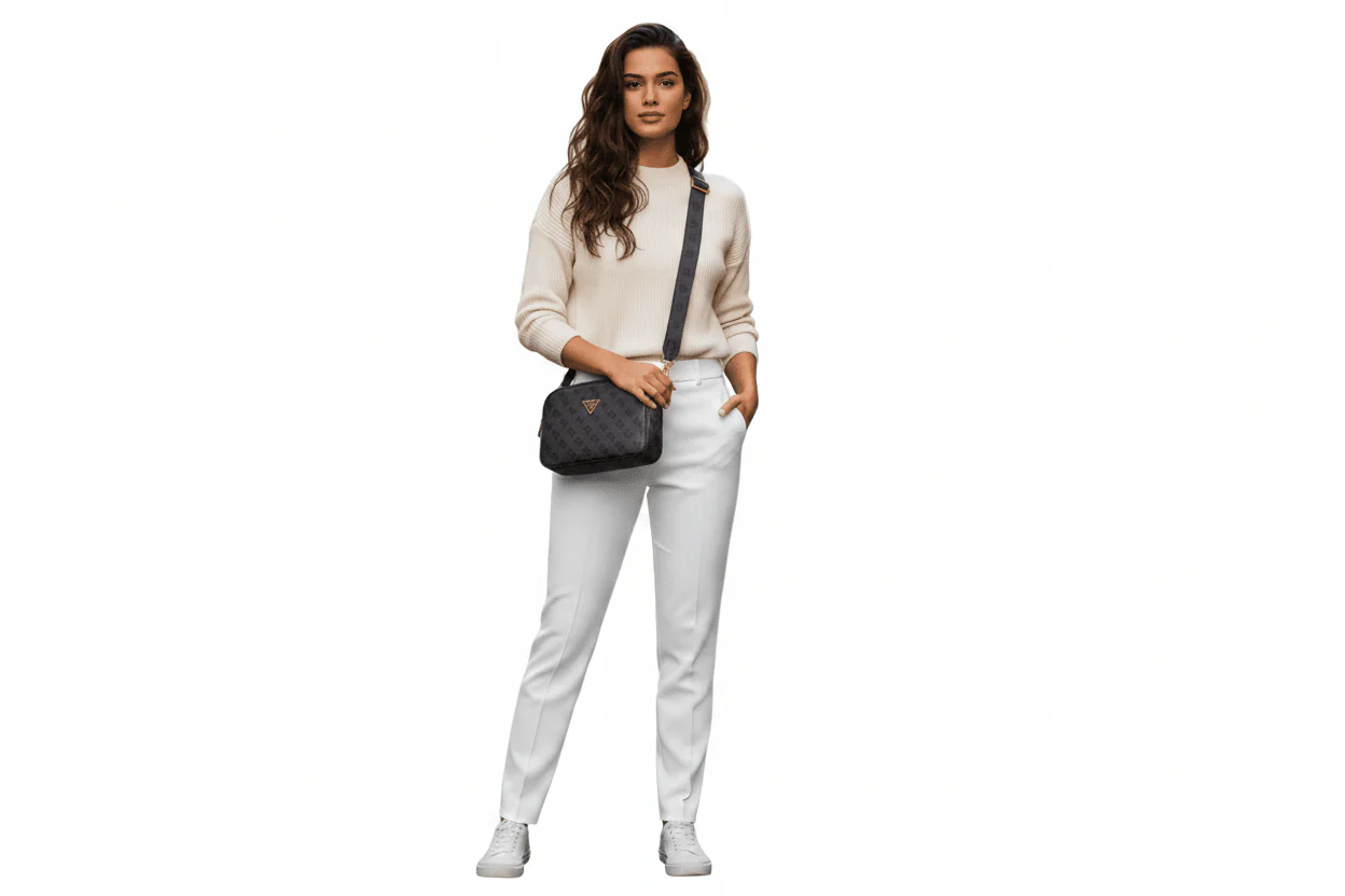 GUESS Meridian Camera Bag Dove Logo - Image 28