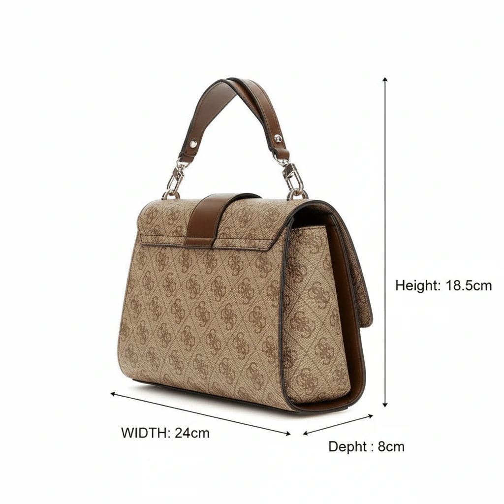 GUESS Nolana Top Handle Flap Bag- - Image 9