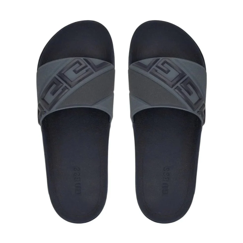 GUESS Odent Men's Slippers - BLKGRY SLM21 - Image 5