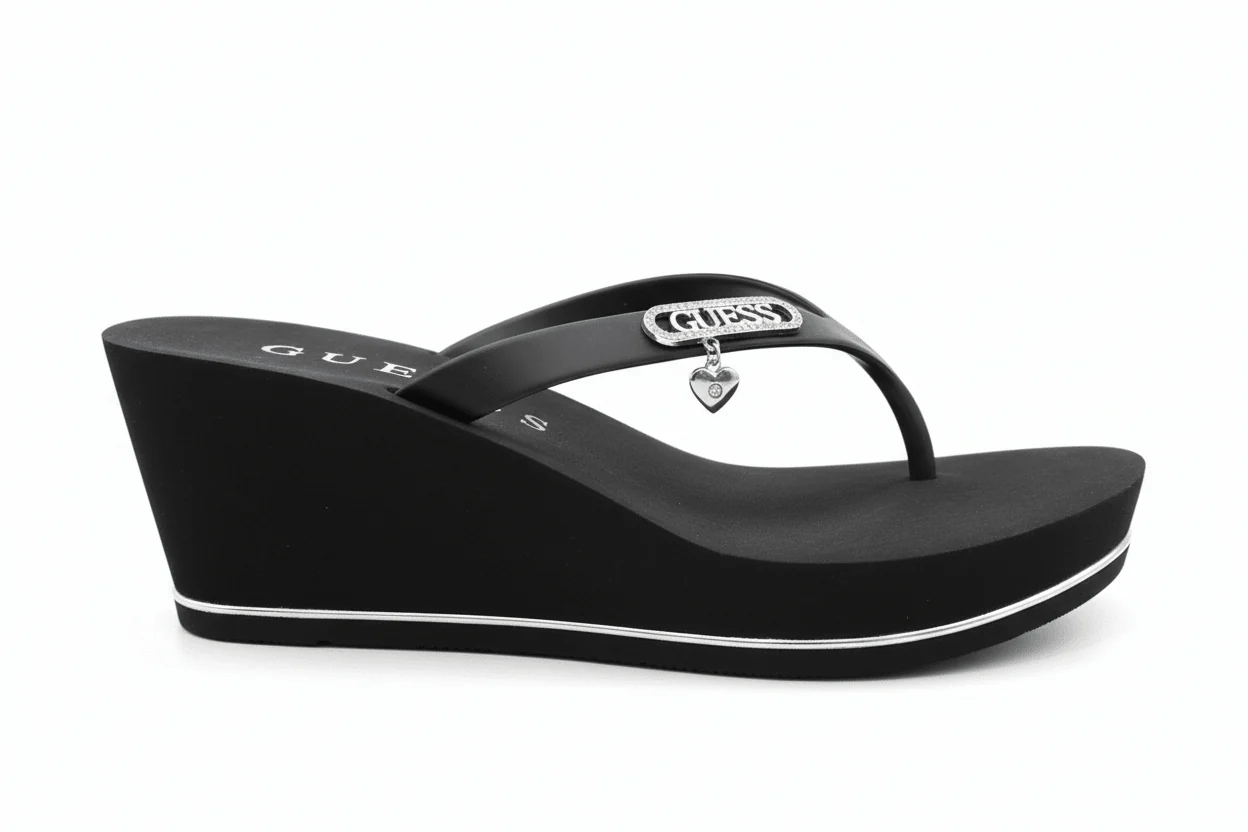 GUESS Sahira Foam Wedges blue flip-flops SLW39
