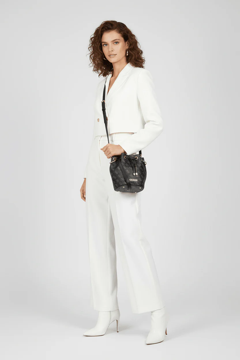 GUESS WASHINGTON DRAWSTRING BUCKET BAG - Image 7