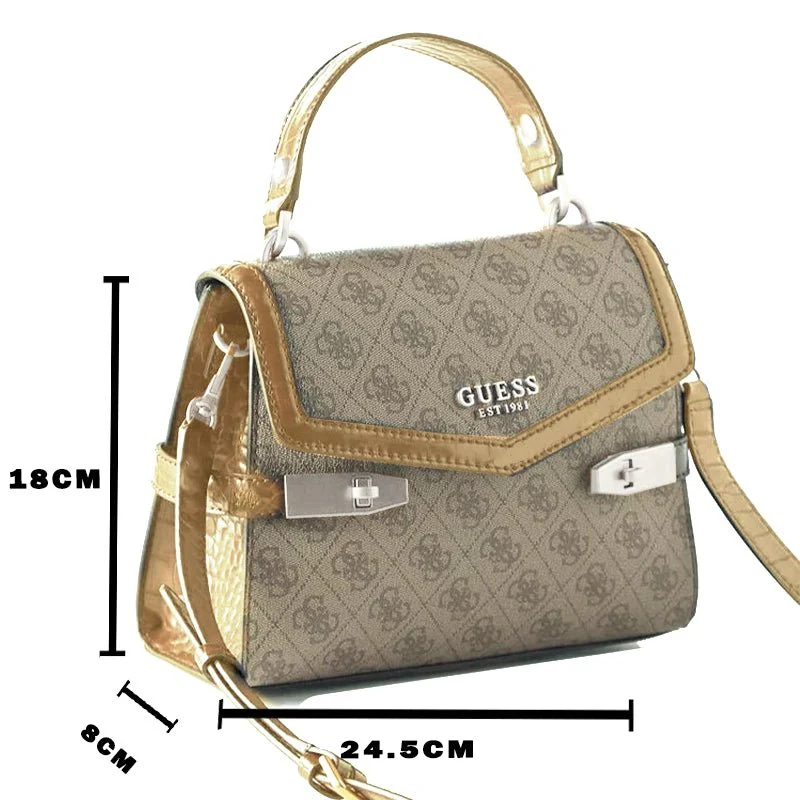 GUESS Zadie Logo Top Handle Flap Bag - Image 3