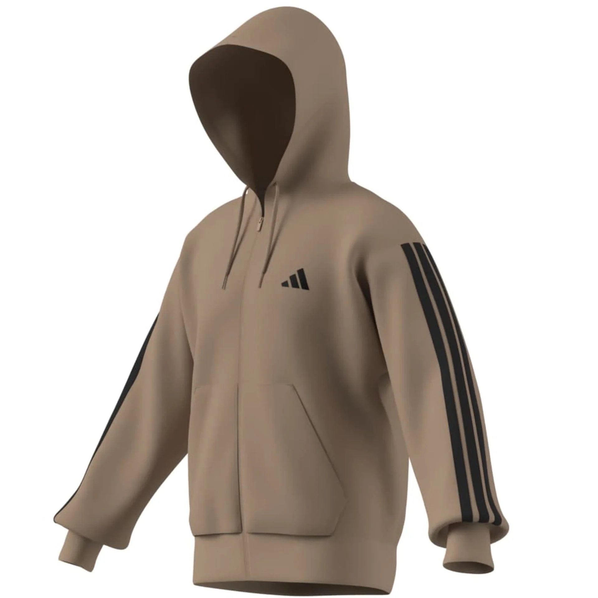 Essentials 3-Stripes French Terry Full-Zip Hoodie - Image 8