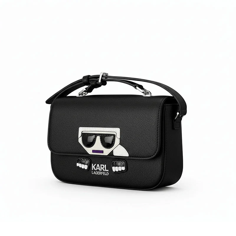 KARL LEGERFELD Griffiti Mini TH-Handbag-Black- KB21 - Image 3