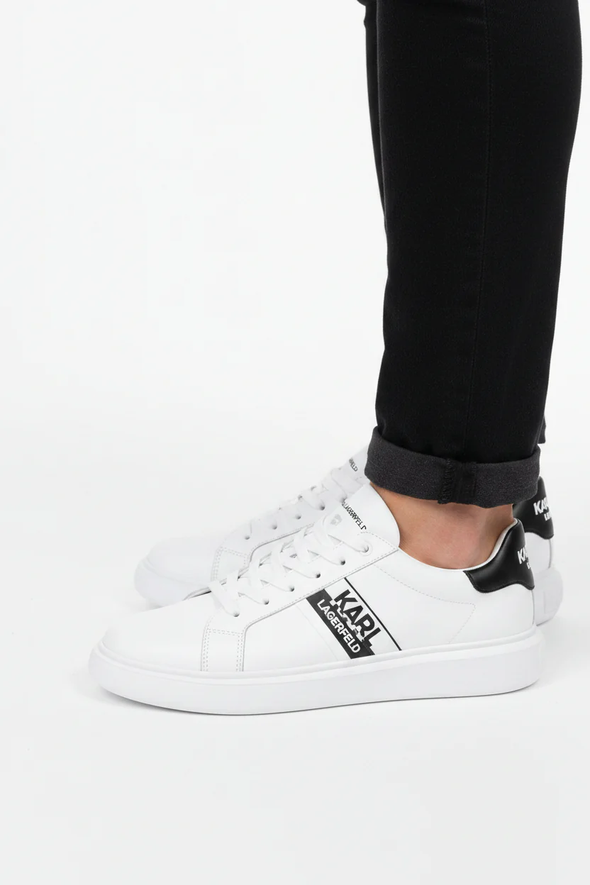 KARL LEGERFELD PARIS Logo Leather Low KLM1 - Image 2