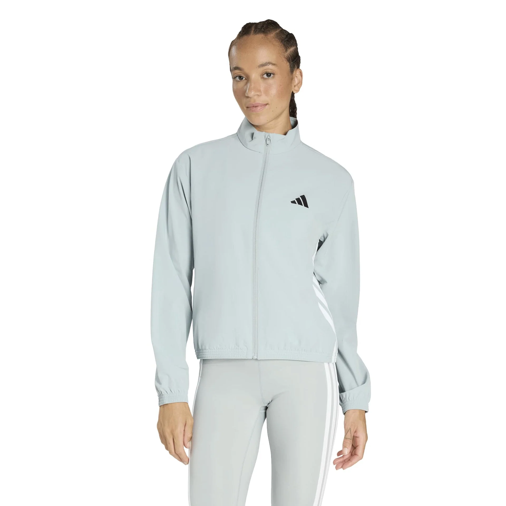 Train Essentials 3-Stripes Woven Warm-Up Jacket