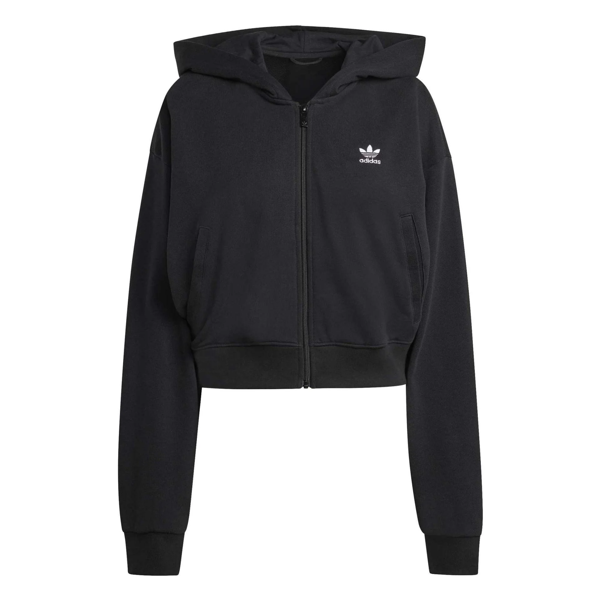 ESSENTIALS FRENCH TERRY CROPPED ZIP HOODIE - Image 2