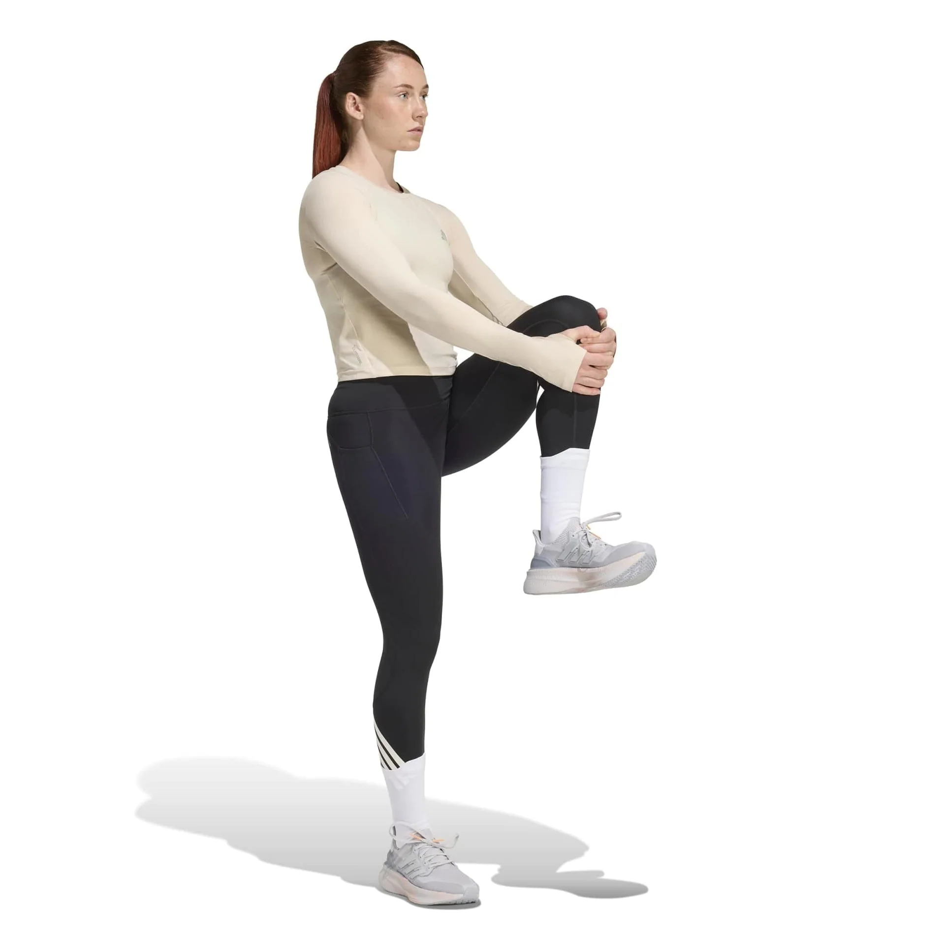 adi365 Climacool 3 Stripes Running Full Length Leggings - Image 4