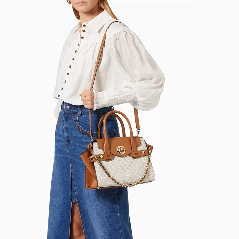 MICHAEL KORS Carmen large logo and leather - WHITE- MK3 - Image 2