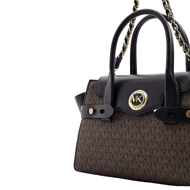MICHAEL KORS Carmen large logo and leather - BROWN- MK4 - Image 3