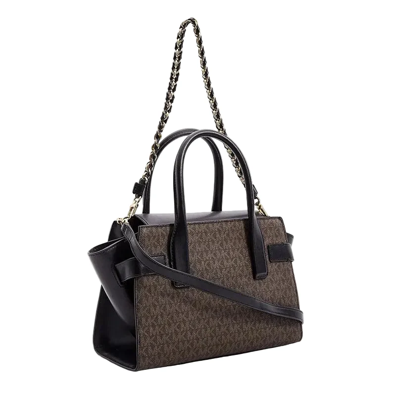 MICHAEL KORS Carmen large logo and leather - BROWN- MK4 - Image 4