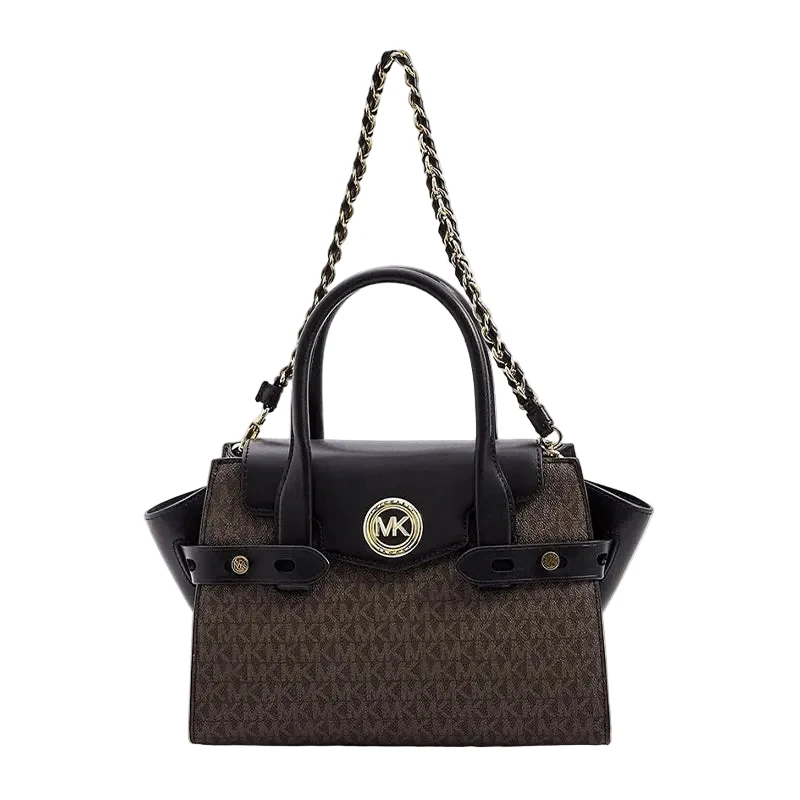 MICHAEL KORS Carmen large logo and leather - BROWN- MK4 - Image 5