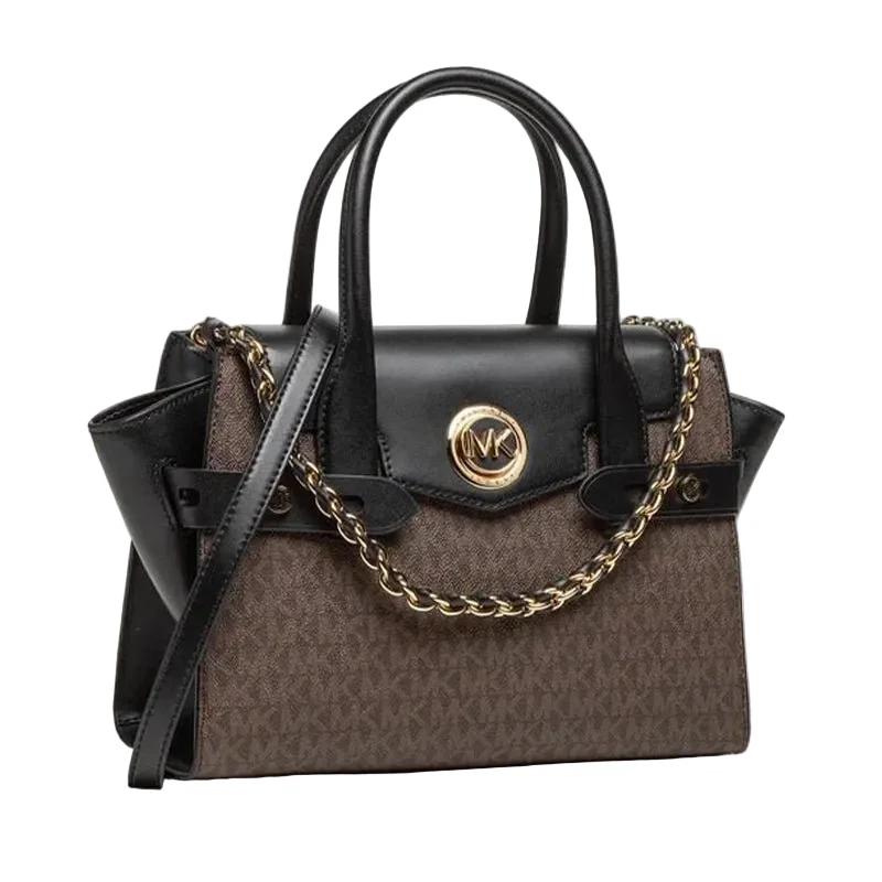 MICHAEL KORS Carmen large logo and leather - BROWN- MK4 - Image 7