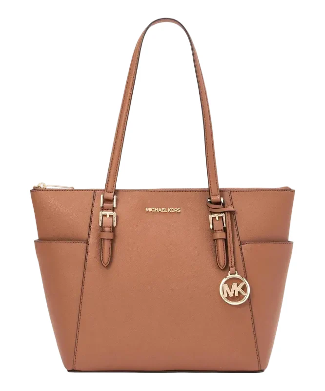 MICHAEL KORS Charlotte Signature Leather Top Zip Tote MK35