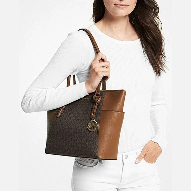 MICHAEL KORS Charlotte Signature Leather Top Zip Tote MK10 - Image 2