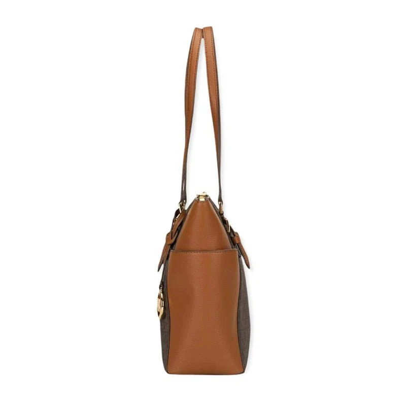 MICHAEL KORS Charlotte Signature Leather Top Zip Tote MK10 - Image 3