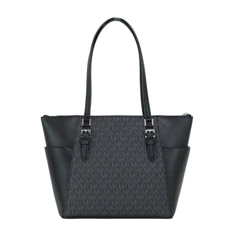 MICHAEL KORS Charlotte Signature Leather Top Zip Tote MK9 - Image 4
