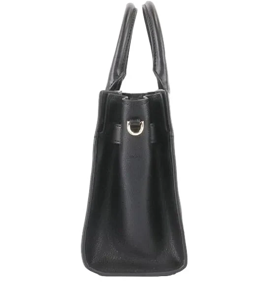 MICHAEL KORS Leather Bag Handbag Purse Black MK57 - Image 4