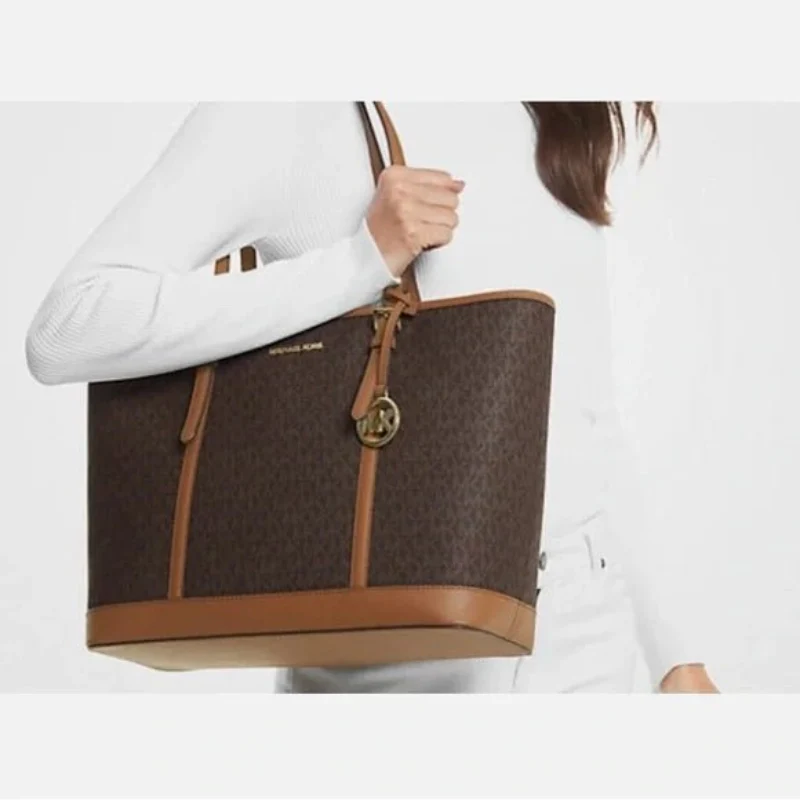 MICHAEL KORS Vanilla PVC Jet Set Travel LG MK31 - Image 3