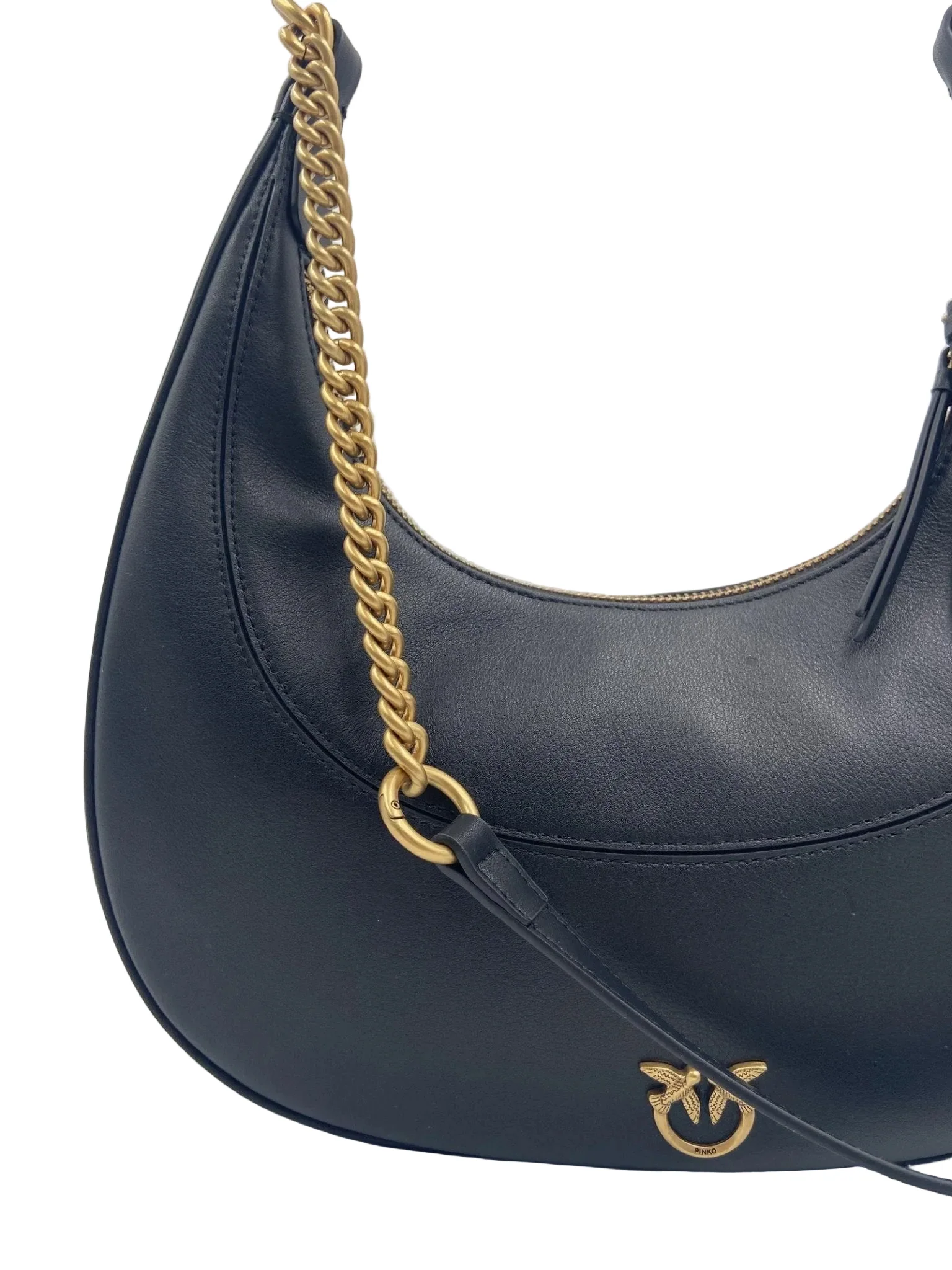PINKO BRIOCHE HOBO MINI VITELLO MORBIDO BAG PB41 - Image 4