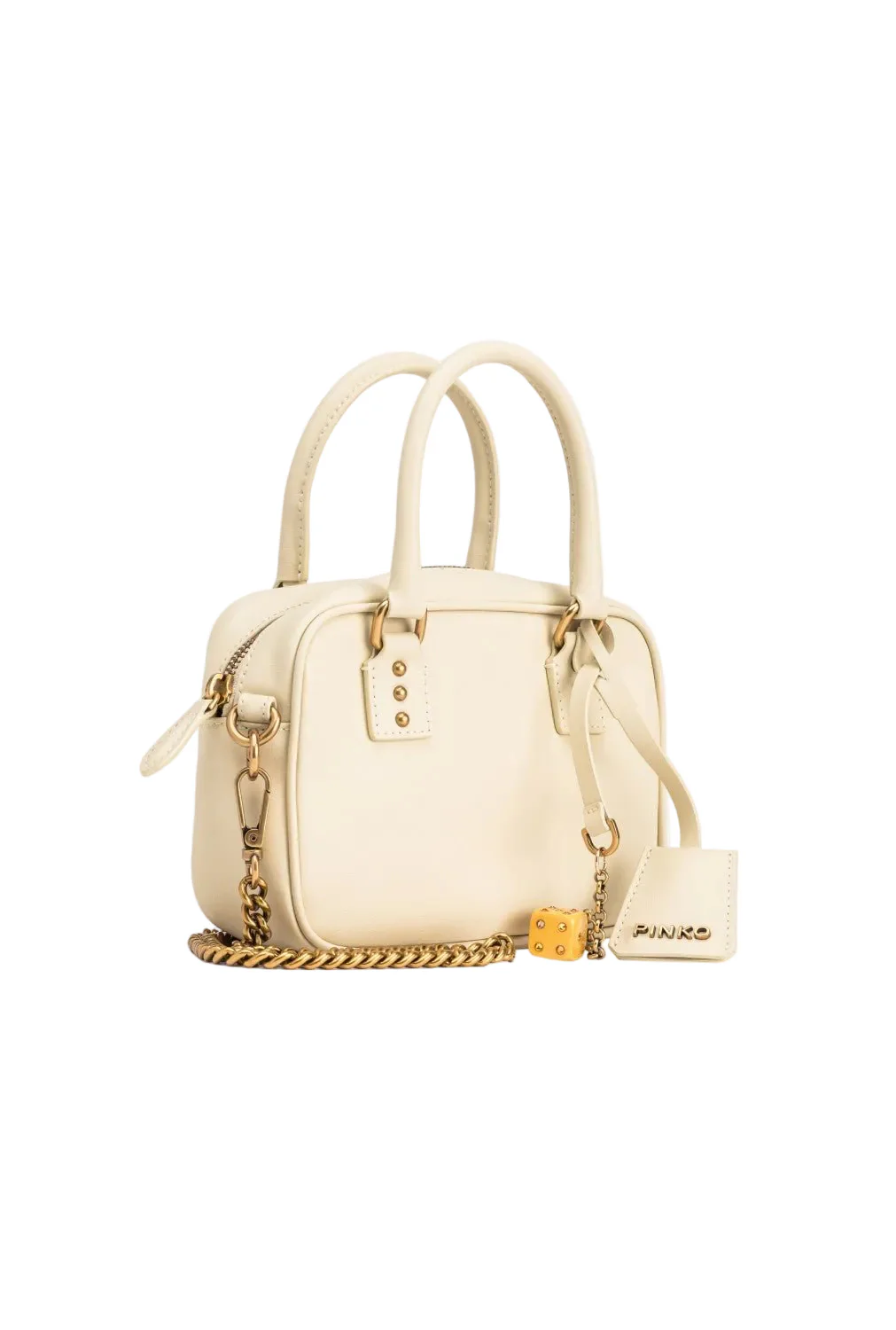 PINKO Bowling Bag Mini Silk Veal shoulder bag BOWLING PB49 - Image 4