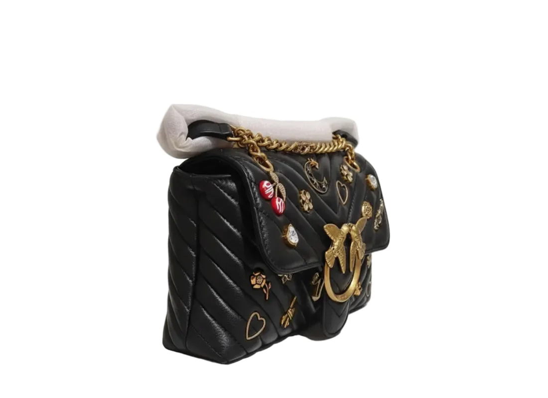 PINKO Love Bag leather handbag Never worn, with tag Black, Leather PB35 - Image 3