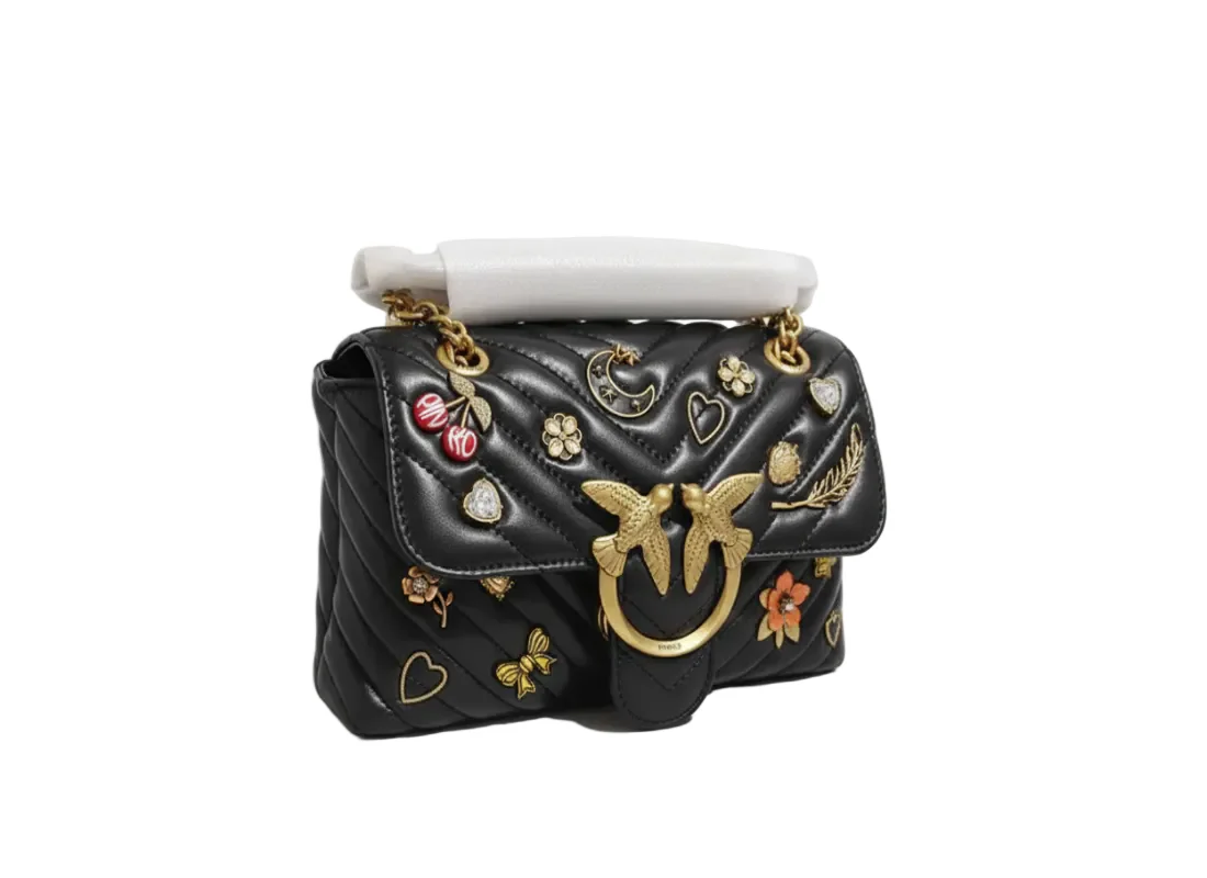 PINKO Love Bag leather handbag Never worn, with tag Black, Leather PB35 - Image 4
