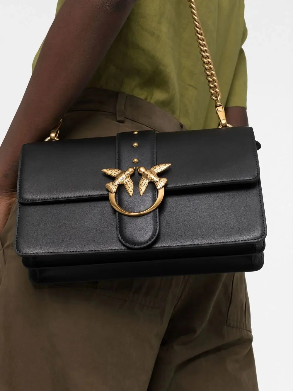 PINKO Mini Love One leather crossbody bag PB11 - Image 2