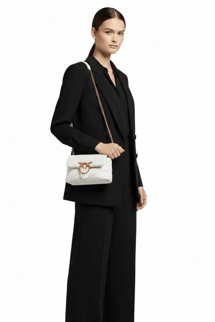 PINKO Mini Love One leather crossbody bag PB86 - Image 2