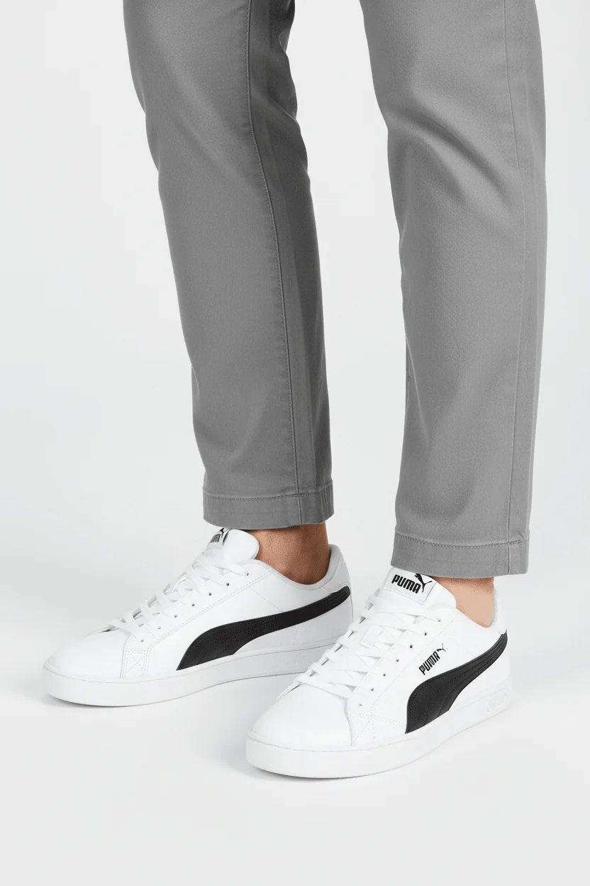 PUMA Smash Vulc Canvas Trainers PUW19 - Image 2