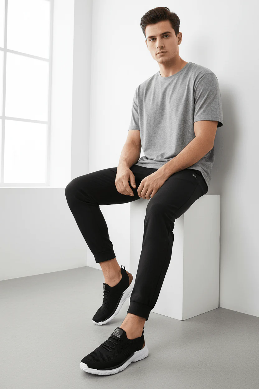 SCKECHERS MEN Solvano -210552-BLK- SKM69 - Image 2