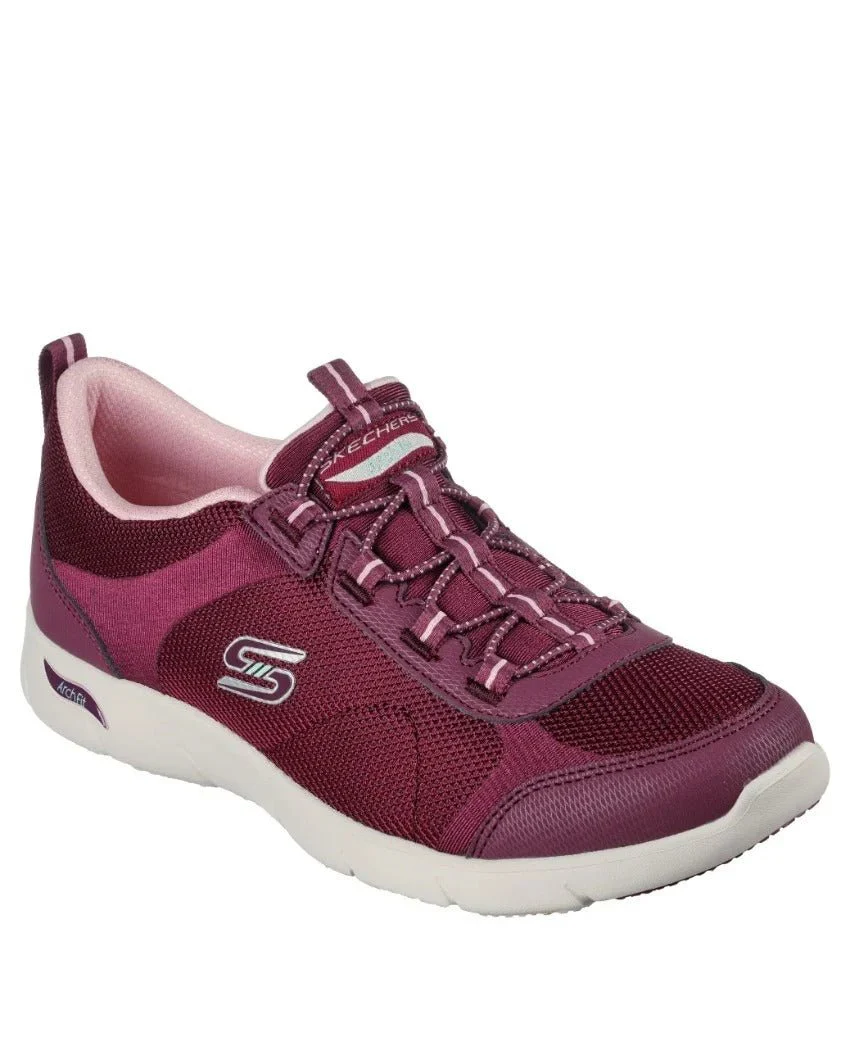 SKECHERS Arch Fit Refine - Her Ace 104391-PLUM SLIP-ON SNEAKERS SKW150 - Image 5
