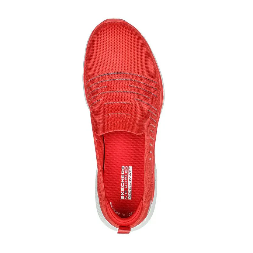 SKECHERS GO WALK 6 WOMEN SHOES 124540-RED SKW138 - Image 4