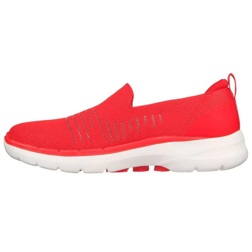 SKECHERS GO WALK 6 WOMEN SHOES 124540-RED SKW138 - Image 5
