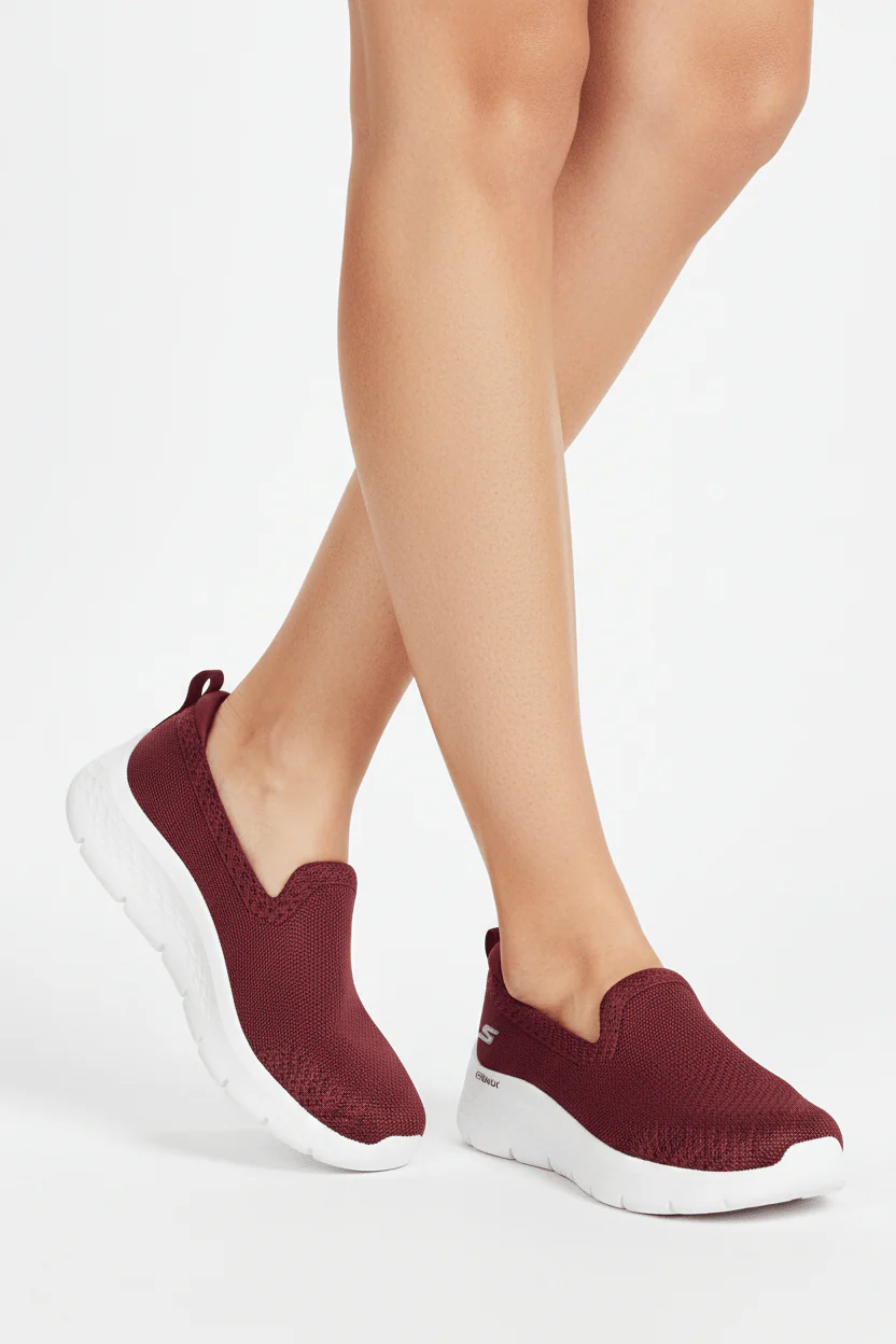 SKECHERS GO WALK FLEX Slip-On Shoes 124819-BURG SKW167 - Image 2