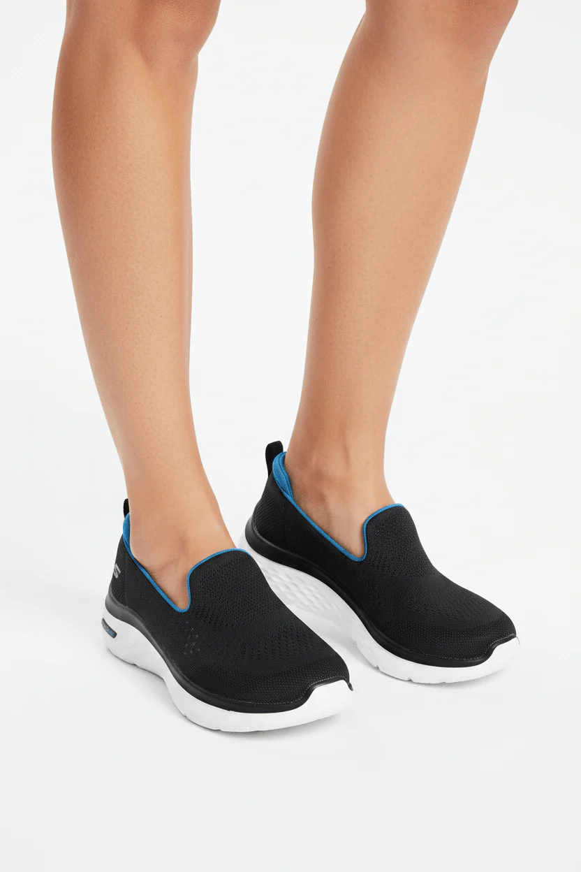 Skechers Go Walk Hyper Burst-Lunar-124577-BKTQ- SKW101 - Image 2