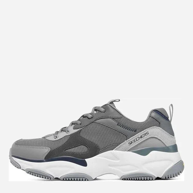 SKECHERS LanderS GRAY/NAVY BLUE Chunky Shoes 237486-GYNV SKM92 - Image 6