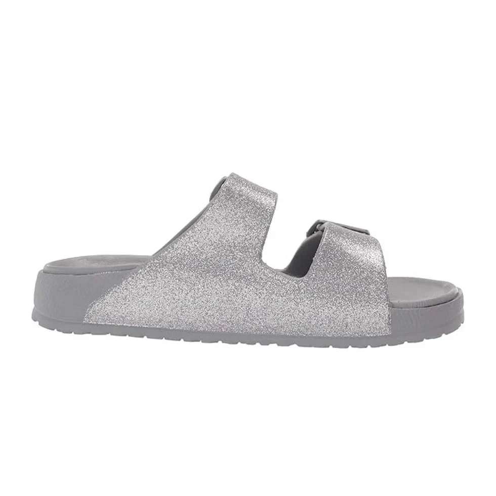 SKECHERS Women's Luxe fomam Shimmering Sandals SLW114
