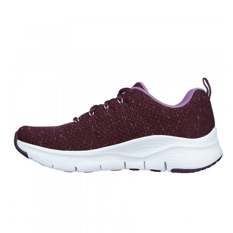 SKECHERS Womens Arch Fit - Glee For All Plum Lace-Up Trainers 149713/PLUM SKW47 - Image 4